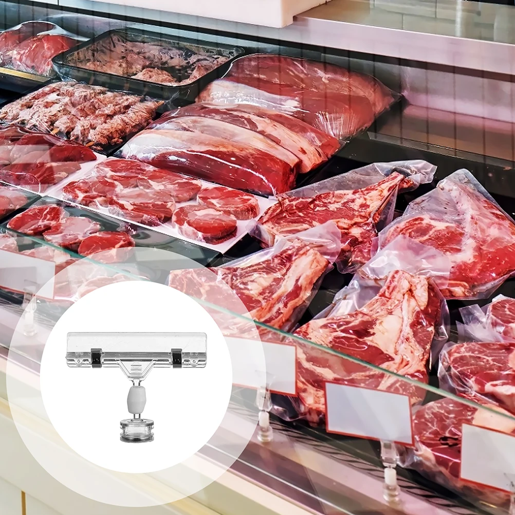 4pcs Transparent Magnet Clip Price Tag Holder Retail Store Display Chalkboard Clips Label Magnetic Racks Sale Signs