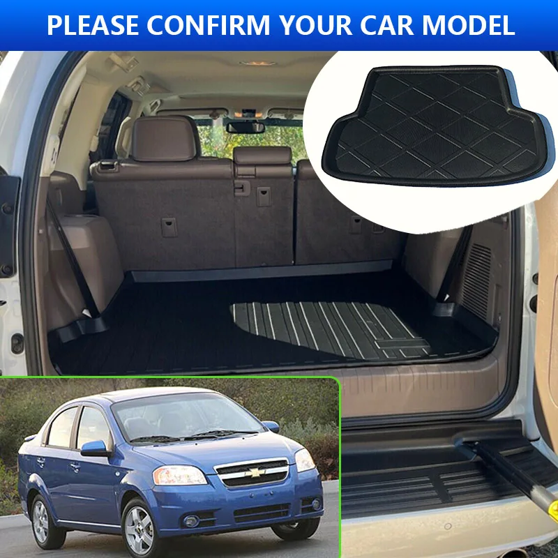 For Chevrolet Aveo T250 2007 2008 2009 2010 2011 Sedan Parts Trunk Mat High Temperature Resistant Storage Carpet Accessories 1x