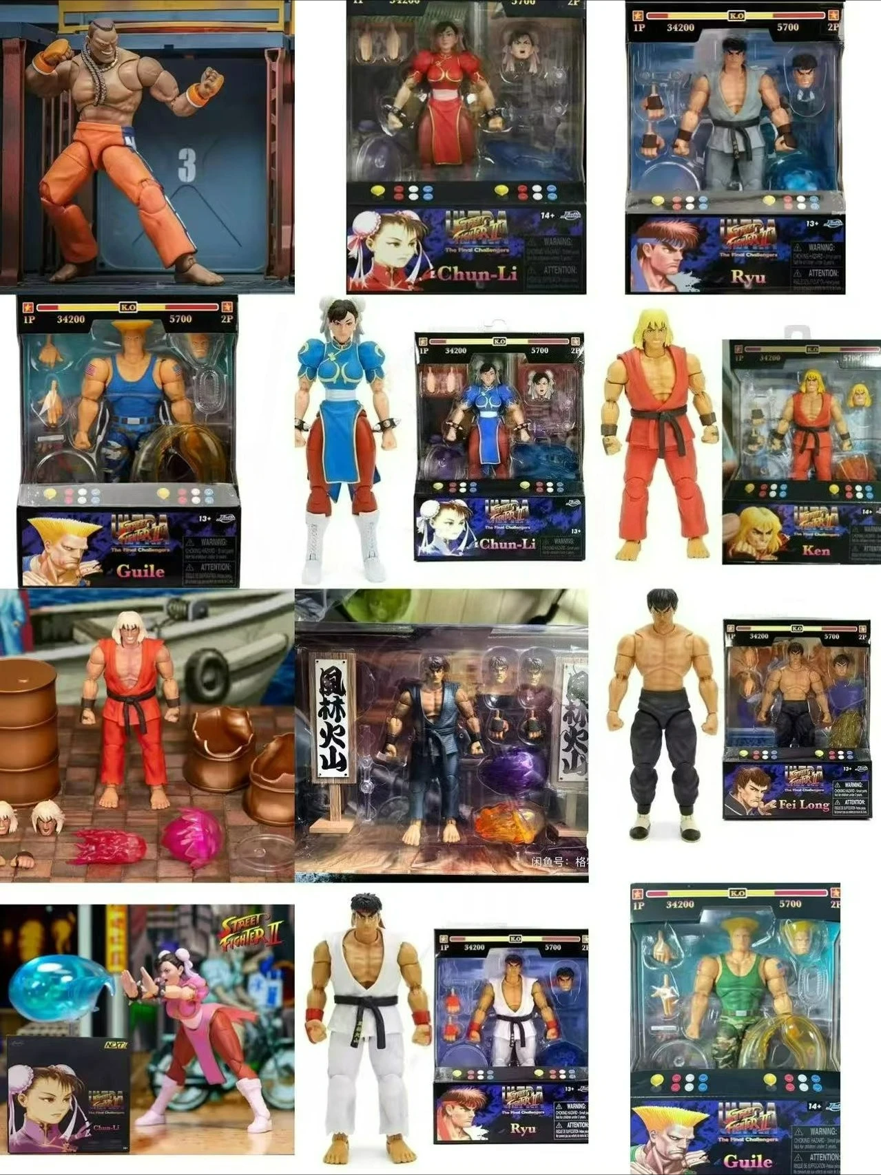 

In Stock Jada Toys Ultra Street Fighter II M.Bison Dhalsim Violent Ken RYU Guile 6" Inch Character Model Toy Gift Collection