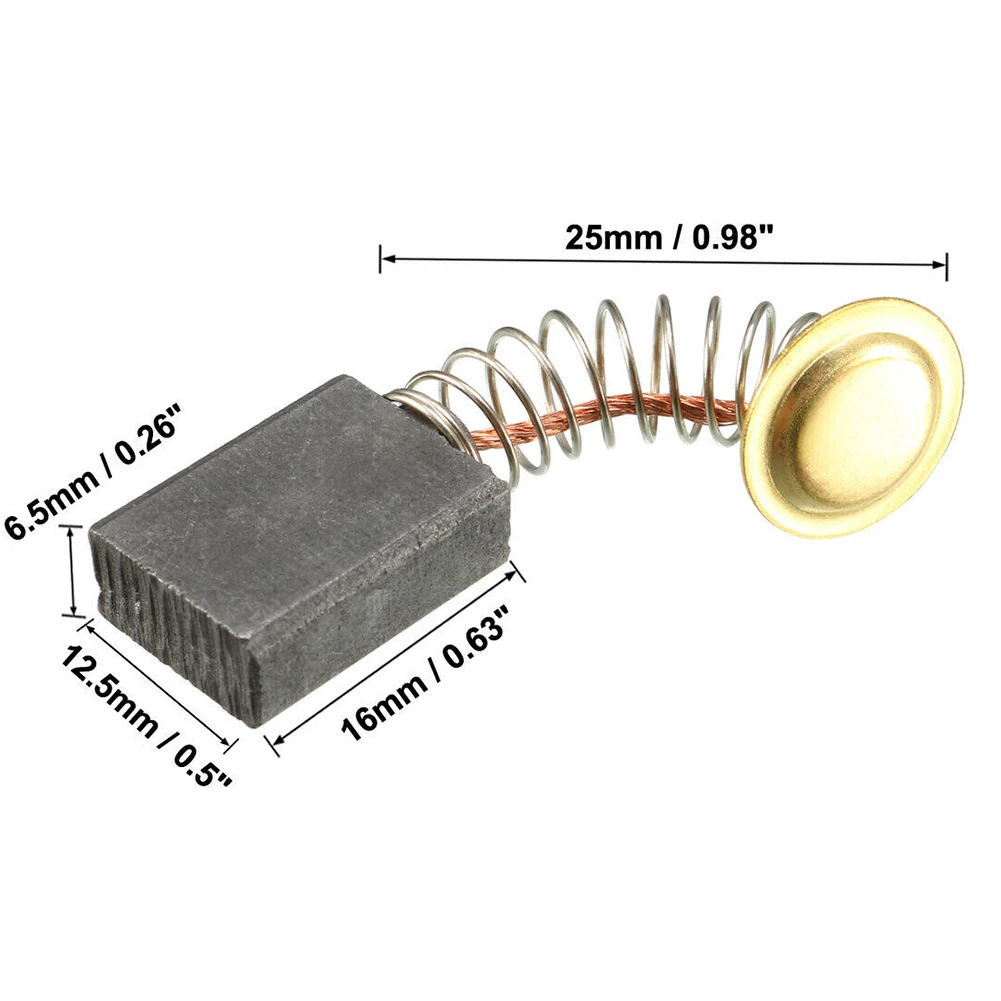 4 pezzi motore elettrico smerigliatrice angolare spazzole di carbone 16x12.5x6.5mm per trapani elettrici martello collettore di polveri accessori per utensili elettrici