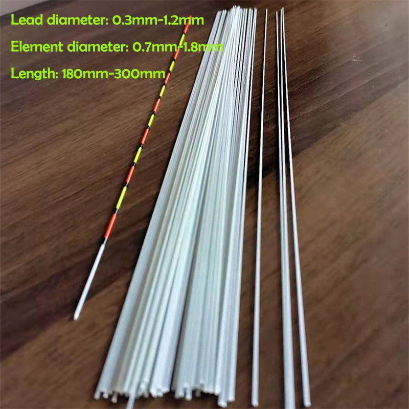 

10PC Cone-shaped Glass Fiber Rod Lead Diameter 0.3-1.2mm Element Diameter 0.7-1.8mm Fiberglass Bar