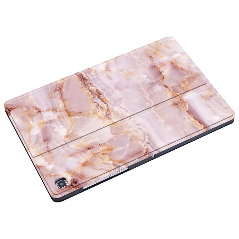 Tablet Case for Samsung Galaxy Tab S7 11/S6 Lite 10.4/S6 10.5/S5e 10.5/S4 10.5 Inch Marble Print Anti-drop Leather Stand Cover