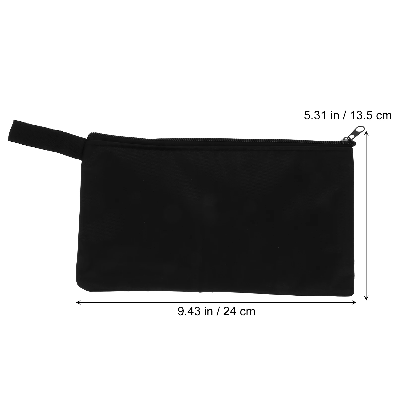 Sacs Oxford noirs 238x130mm, 5 pièces, boîte à outils de grande capacité, pochette étanche, conteneur de rangement, sac à fermeture éclair, matériel Durable