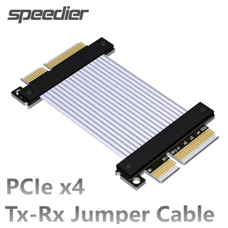 K22VS K22NS PCI-E 4.0 PCI Express 4.0 X4 To X4 Riser Male To Male Pcie TX-RX Signal Exchange/Tx-Tx Direct Extension Cable Jumper