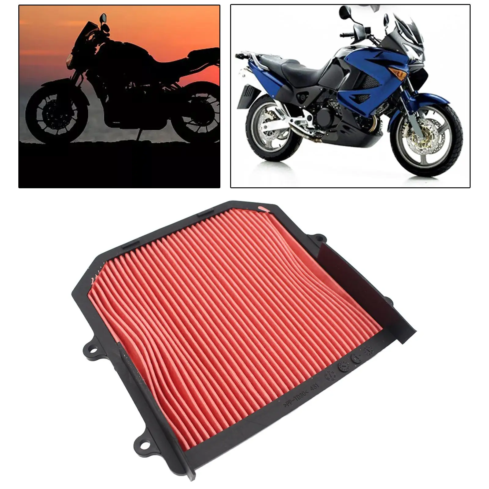 Motorcycle Air Filter Intake Cleaner ,Red ,Interior Replacement for 00V, Xlv1000 03-11 17210--D20 Supplies ,17210--D20