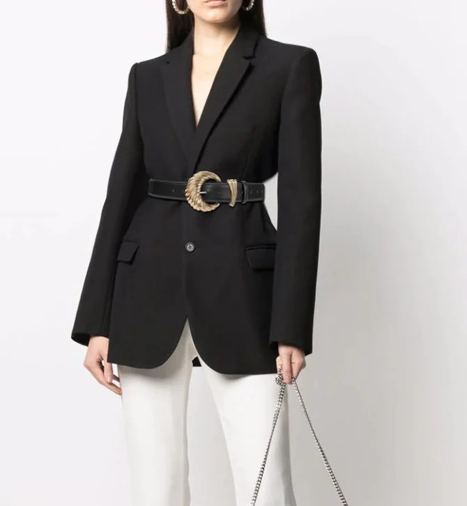 แฟชั่นผู้หญิงของแท้หนังรัดตัวหญิง Cummerbund Coat เข็มขัดชุด Decration เข็มขัดกว้าง J1067