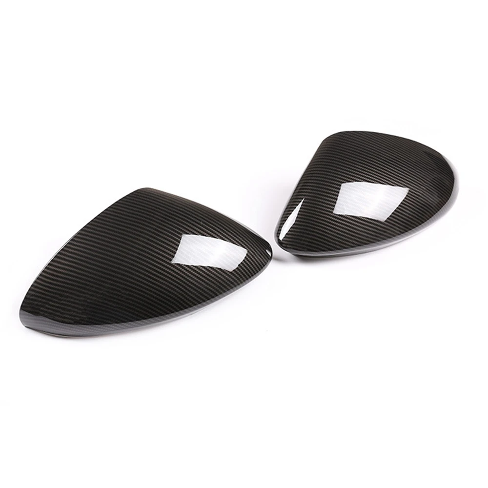 Car Side Rearview Mirror Housing Cover Carbon Fiber Style for Alfa Romeo Stelvio 2017-2020