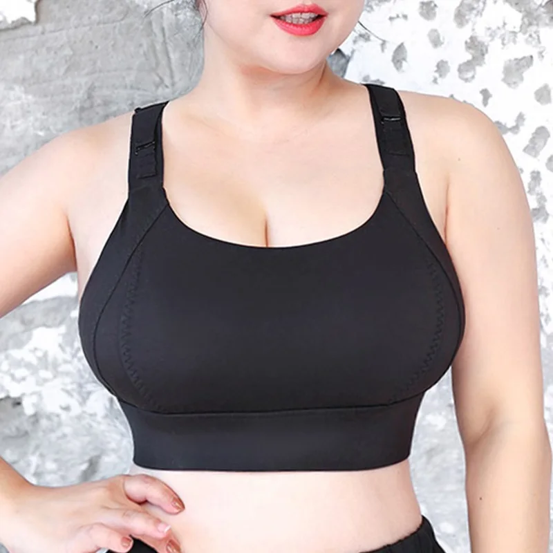Cloud Hide Large Size Sports Bra for Women Big Breast High Impact S-5XL Underwear Lady Fitness Yoga Tank Top Vest Running Shirt