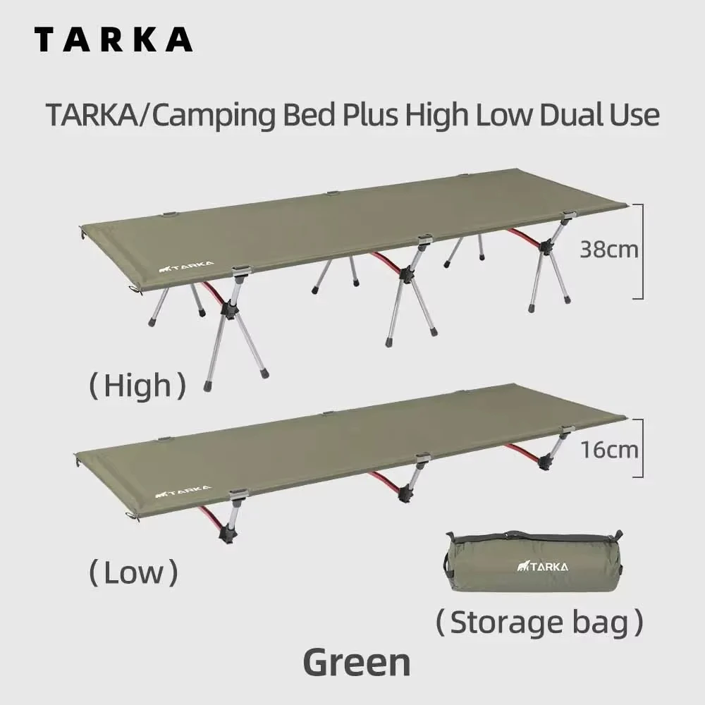 TARKA Camping Bed Folding Cot Lightweight Foldable Outdoor Bed for Tourist Hiking Climbing Camp