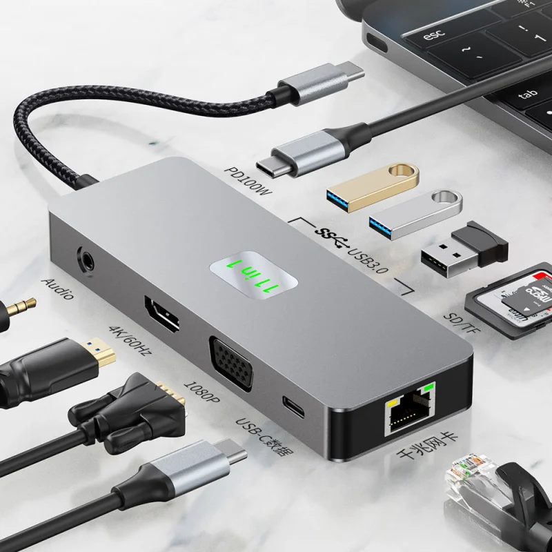 Cross-border HD4K60hSimultaneous Multi-Screen Display11All-in-OneusbExpander Multi-Port Laptoptype-cDocking station