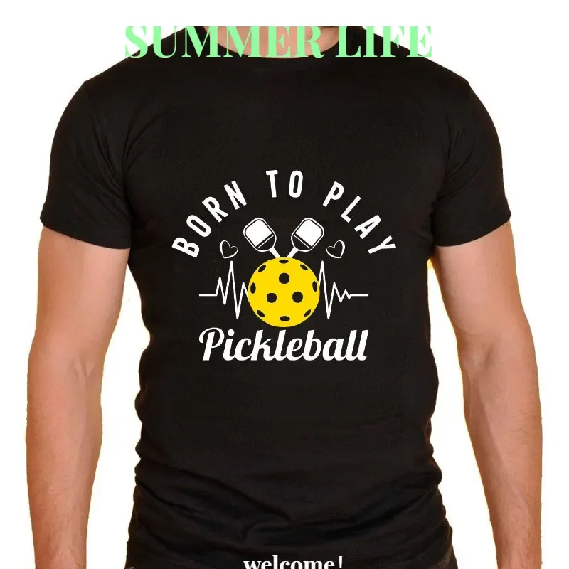 Funny Pickleball Cotton Tshirt Pickleball Paddle T-Shirt Funny Dink To Win Bang For Fun Pickleball T Shirt Prevailing Men Tops