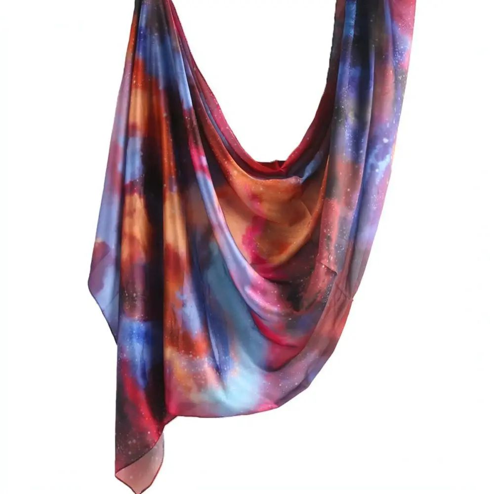 Ethnic Marble Printed Silk Shawl Women Scarf Soft Breathable Hijab Fashion Elegant Neck Accessory For Fanxin