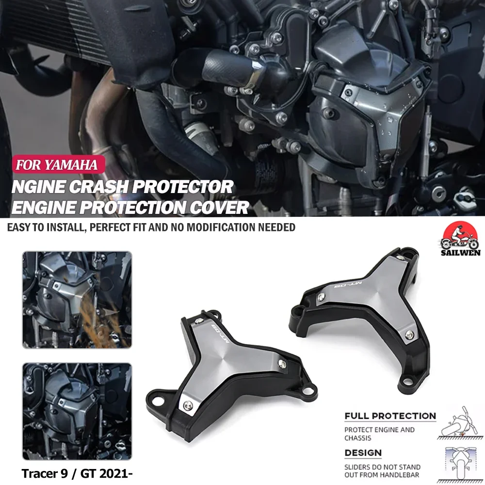 

For YAMAHA MT09 SP Tracer 9 GT MT-09 Motorcycle Parts Side Engine Guard Protection Cover Protective Sliders Crash Pad Protector