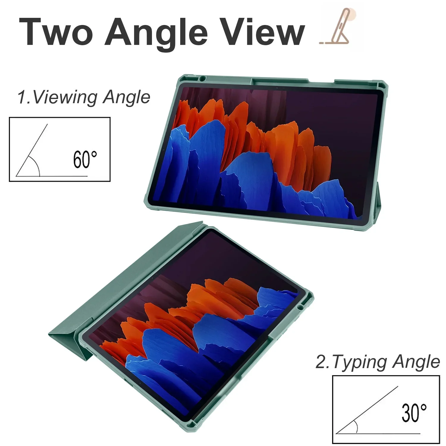 Per Samsung Tab S8 S9 Plus Ultra Custodia S7 FE A9 A8 A7 Lite Flip Cover Trasparente Antiurto Supporto Cavalletto Custodie per tablet in pelle intelligente