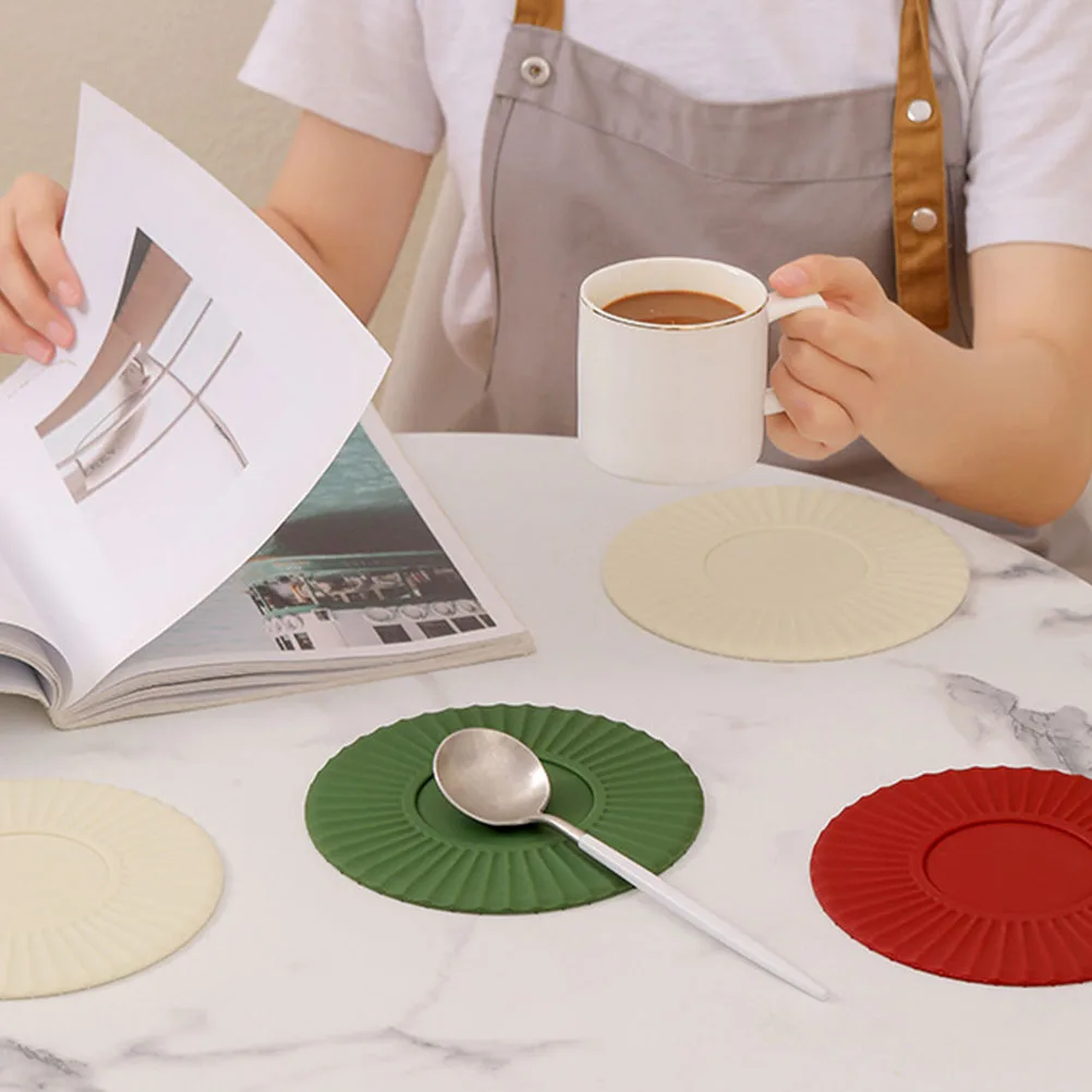 Almohadillas de silicona con aislamiento térmico, soportes reutilizables para ollas de cocina, tapete de mesa antideslizante, cuencos para platos calientes, decoración para encimera, 2 uds.