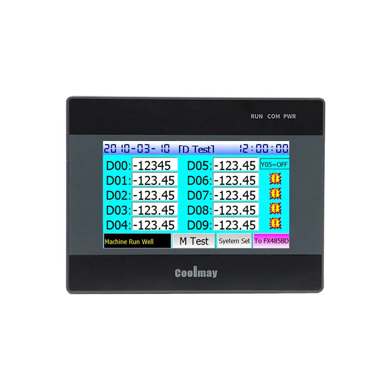 

Coolmay HMI PLC 4,3 дюйма «все в одном» EX3G-8043H-24MR 485P, совместимый с FX3G/FX3U