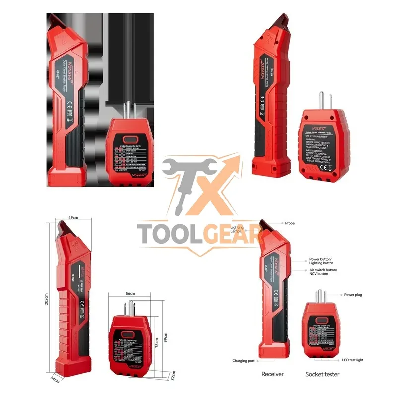 2026hotsale* NOYAFA NF-827 Digital Circuit Breaker Finder Socket Tester NCV Detector with GFCI Test 90-120V AC Electrical