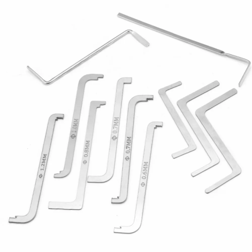 11Pcs/lot High Quality Practical Locksmith Tools Set Replacement Turning Tools & Double-Head Tension Wrenches