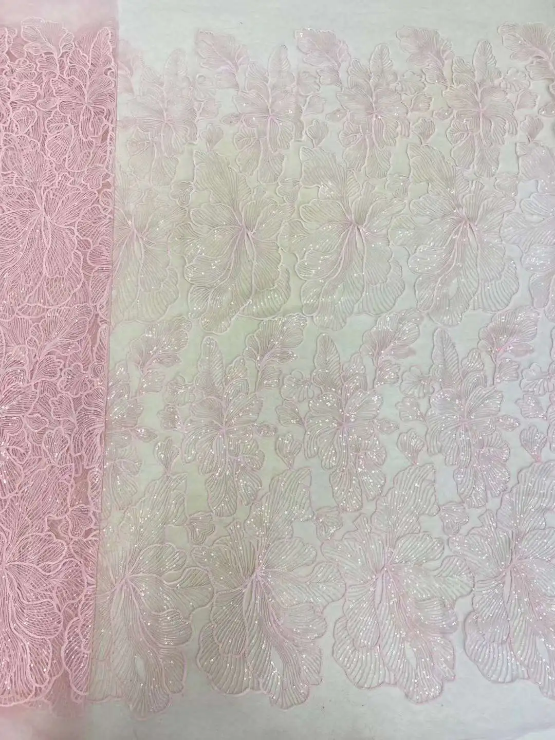 NigWin-Tissu Africain en Dentelle à Paillettes pour Mariage, Tulle Français, Bleu Ciel, Haute Qualité, Dernière Broderie, 2024