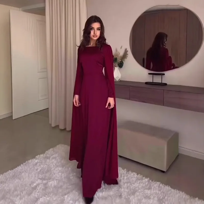 

Весенне-летние женские элегантные однотонные шифоновые платья с завышенной талией и большими рукавами «летучая мышь», вечернее платье с завязкой на талии