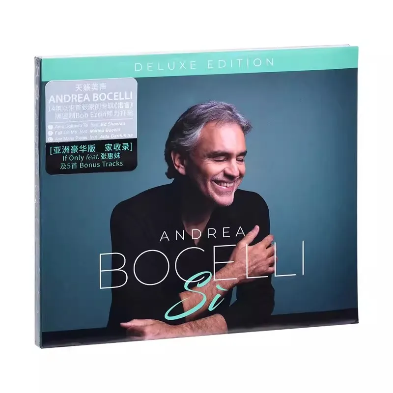 

China Genuine CD Set Europe Italy Male Singer Andrea Bocelli Music 2018 Album 17 Songs 1 CD 1 Lyrics Book Box Set