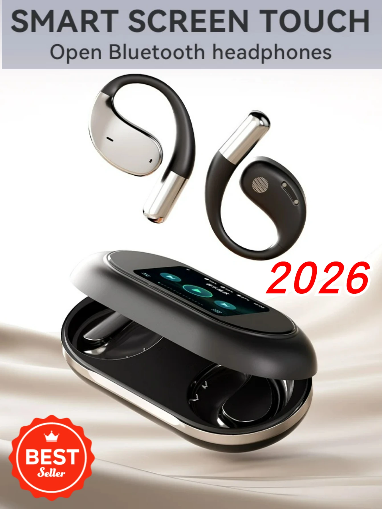 Auriculares con traducción en tiempo Real AI, inalámbricos, Bluetooth, pantalla táctil, tipo colgante, reducción de ruido, compatible con 144 idiomas