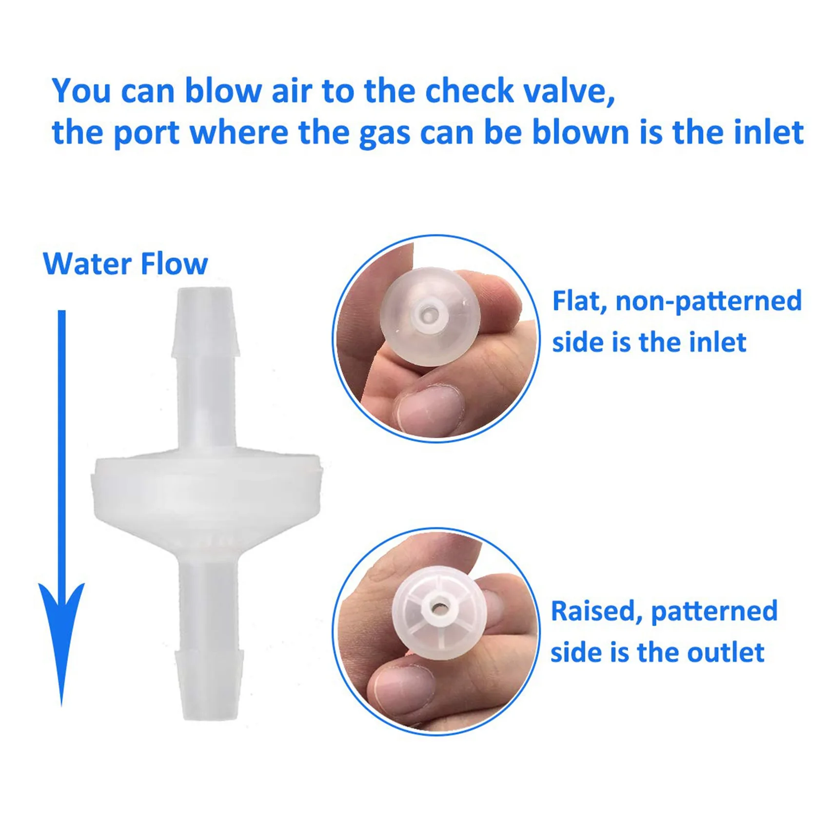 

ABAH-24 шт. 1/4 дюйма обратный клапан 6 мм PVDF односторонний клапан линейный обратный клапан обратный клапан для топлива, газа, жидкого воздуха