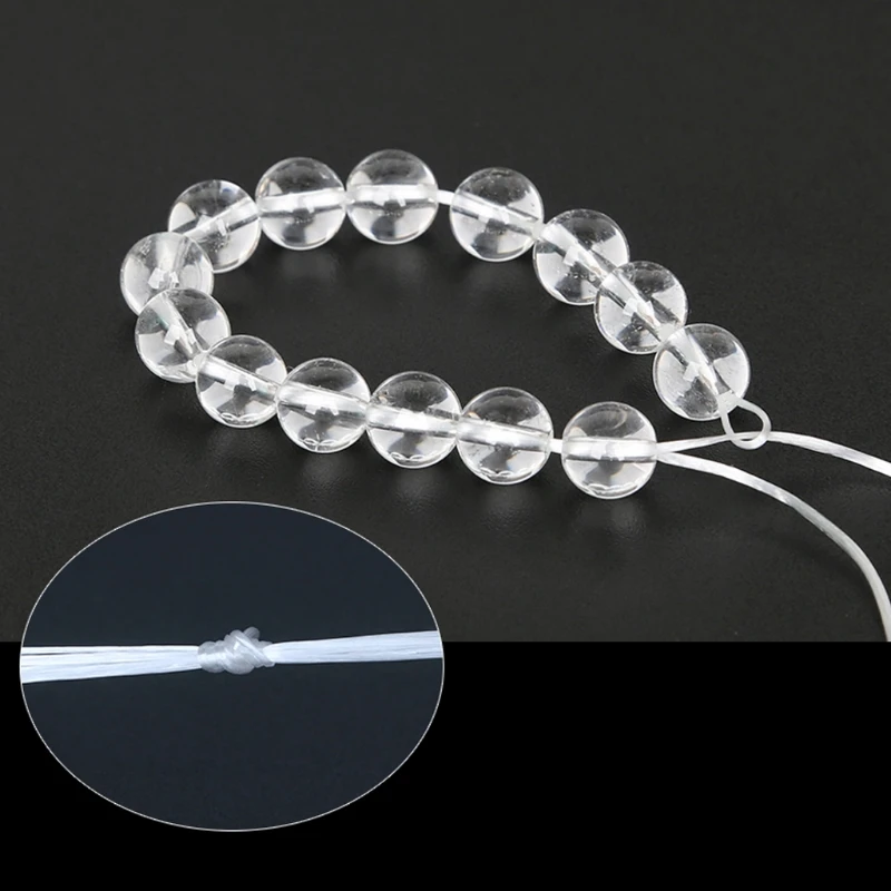 Perline elastiche bianche cordoncini creazione di gioielli filo di perline in lattice fai da te per collana di braccialetti cavigliera corda di linea di gomma ad alta elasticità
