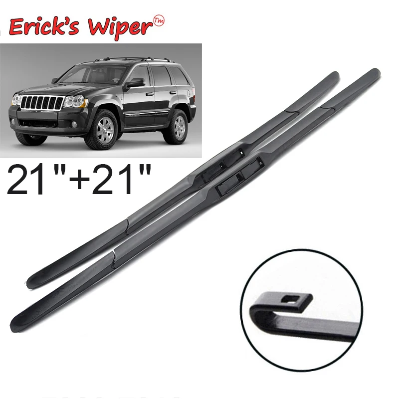 

Erick's Wiper Front Wiper Blades For Jeep Grand Cherokee MK3 2005 - 2010 Windshield Windscreen Window Car Rain Brushes 21"+21"