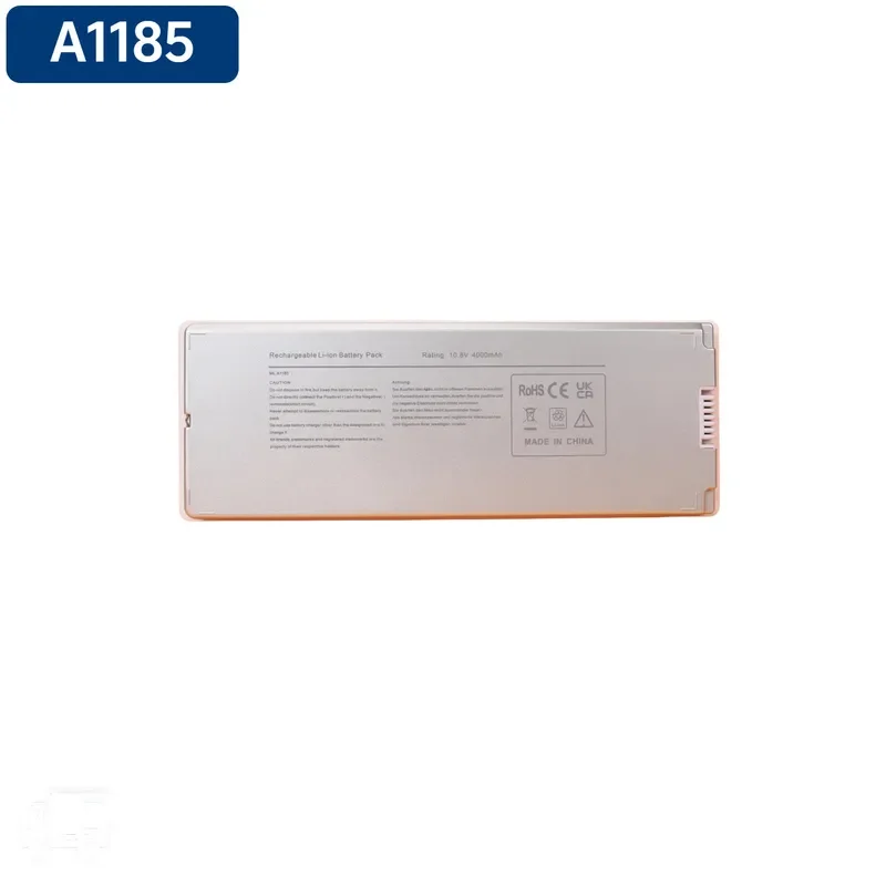 Replacement Battery for MacBook 13 inch A1181 A1185 MB402 MB403 Notebook Laptop High Capacity Long Lasting Power Supply