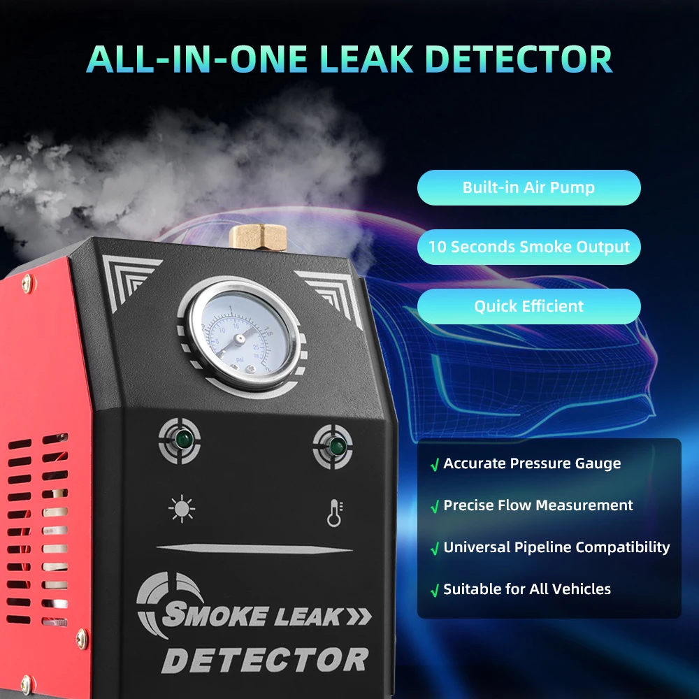 Rimoody كاشف تسرب دخان السيارة مولد التدخين مولد أنابيب دخان الزيت التشخيص آلة دخان السيارات كاشف تسرب #3