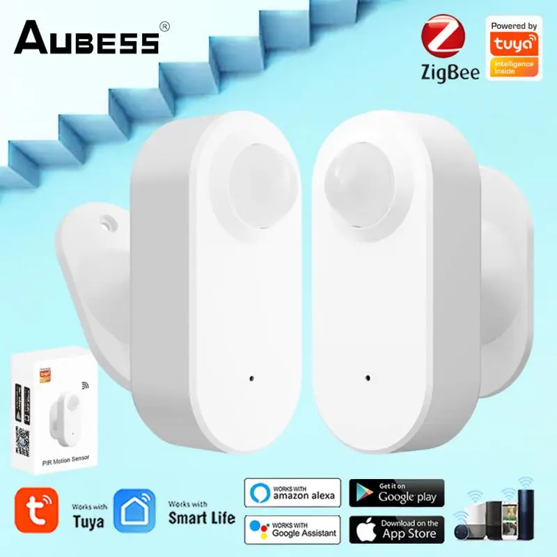 Tuya Zigbee Human Presence Detector Smart PIR Motion Detection Sensor Wireless Wave Motion Sensor Support Alexa Google Assistant