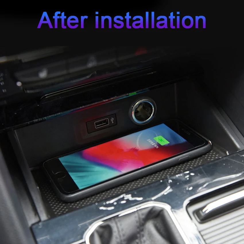 Car Wireless Charger QI phone charger charging case For Volkswagen VW Teramont Passat Phideon 2016 2017 2018 2019 2020 2021 2022