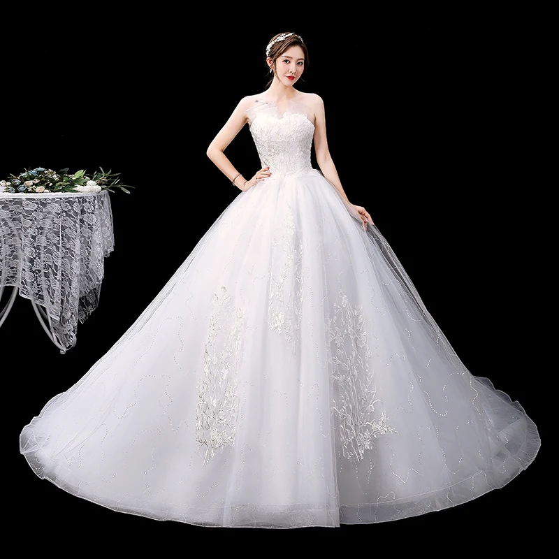 XXN-136#Bridal Wedding Dress 2024 New Tailed strapless Forest style Super Fairy Dream Wholesale Cheap Free Customized Plus Size