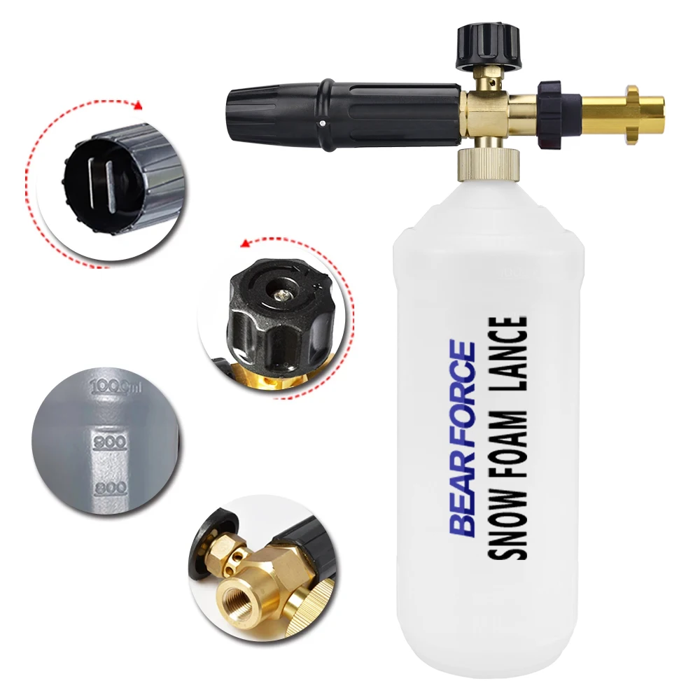 High Pressure Soap Foamer Snow Foam Lance Foam Cannon Foam Gun Nozzle Car Clean Foam Wash Foam Generator for Karcher Car Washer