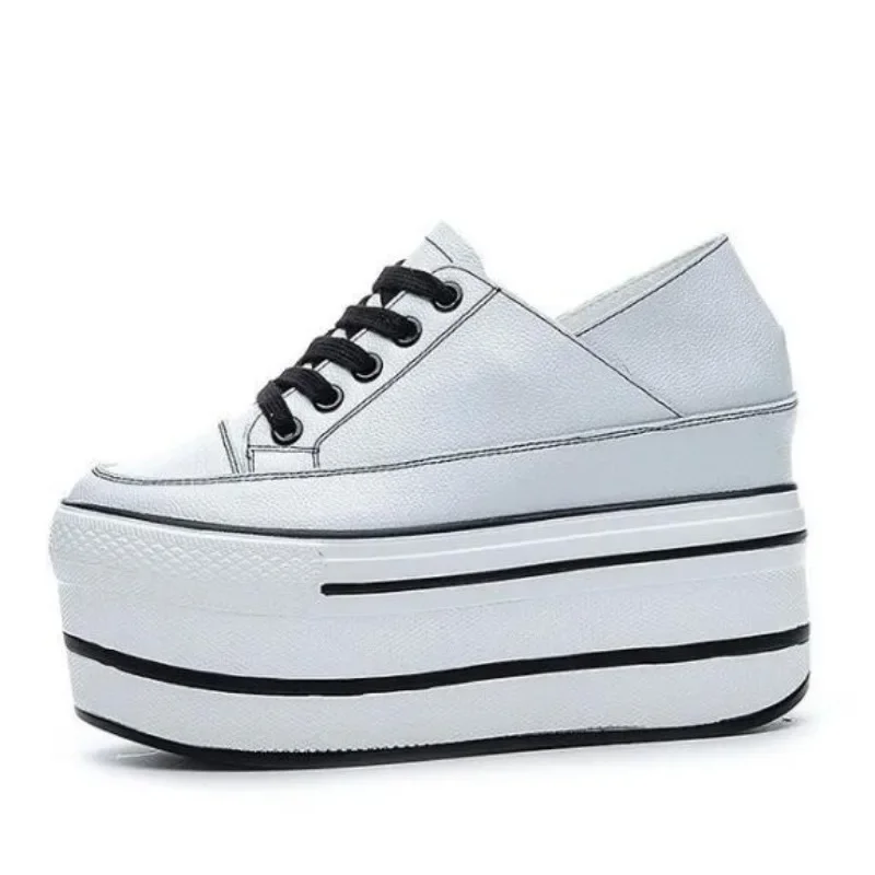 

Genuine Height Increased Super High Platform Casual Sports Women Casual Shoes Wedge Heel Increased Heel Slip on Sneakers