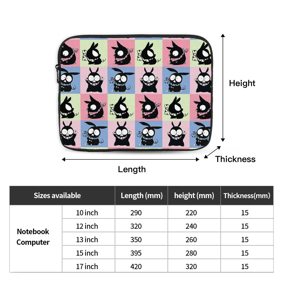 P Chan Ranma Notebook Laptop Bag Case Pouch Notebook Sleeve Cover Bag Tablet Shockproof Case Bag
