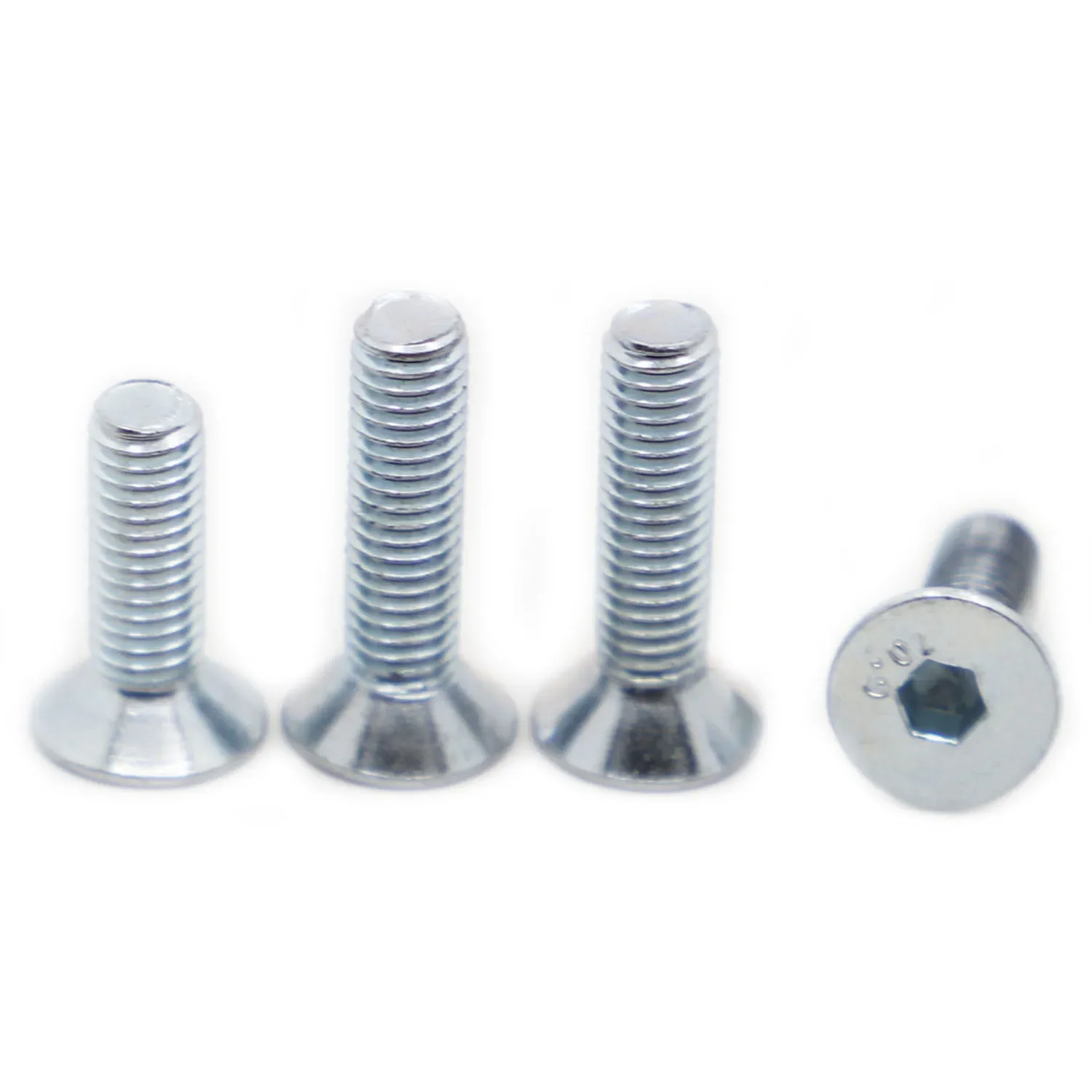 M3 M4 M5 M6 M8 M10 Grade 10.9 Galvanized Steel Allen Hex Socket Flat Countersunk Head Screws Bolts