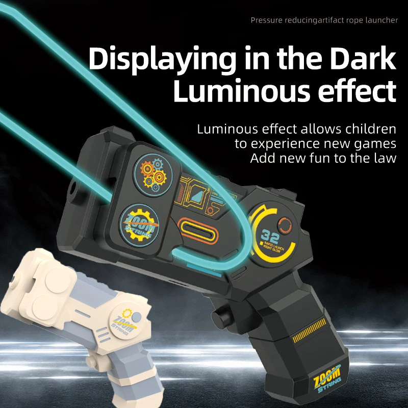 Lanceur de corde qui brille dans la nuit, jouet lumineux et Portable, pistolet anti-Stress, cadeau de fête pour enfants