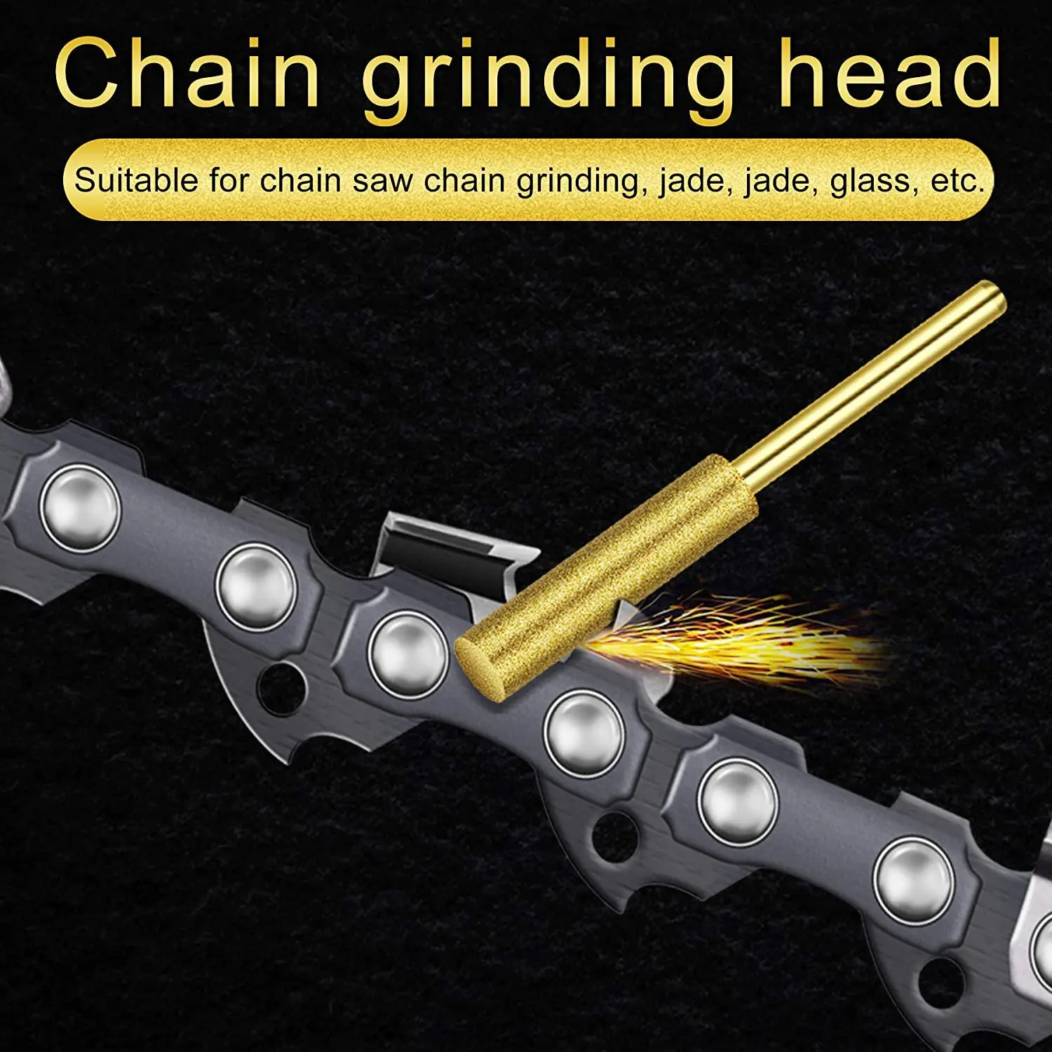 【Polishing】 8Pcs High Hardness Chainsaw Sharpener-Stone File, Sharpening Wheels Chainsaw File(7/32 Inch, 5.5mm)