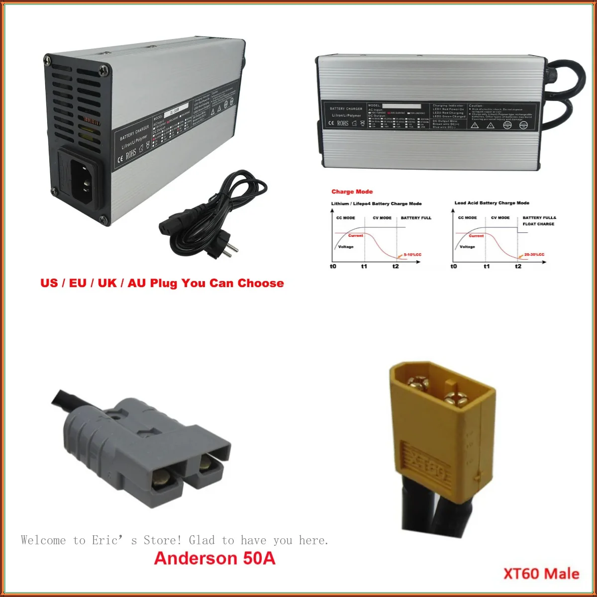 

2026 New Hot 12V 12.6V 10A 15A 20A 25A Lithium 18650 Battery Charger Cheap For 3S 10.8V 11.1V Solar RV Fast Charger