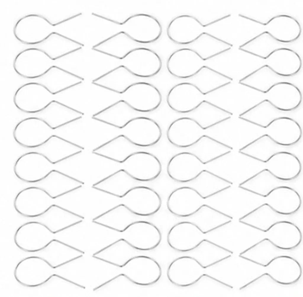 30Pcs Galvanized Steel Chain Link Fence Ties Twist Design for Garden Farm Fence Post Clips Outdoor Metal Wire Fasteners