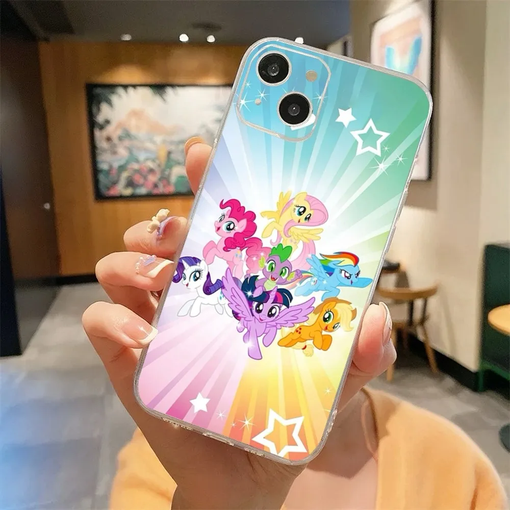 My L-Little P-Pony Phone Case For Iphone 16 15 11 13 14 Pro Max 7 8 Plus X Xr Xs Max Se2020 12mini Transparent Cover