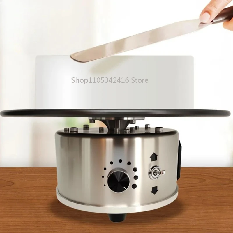 220V 12 Inch Electric Cake Turntable, Aluminum Alloy Rotating Platform with Non-Slip Base for Baking CakeDecoratingFrostingIcing