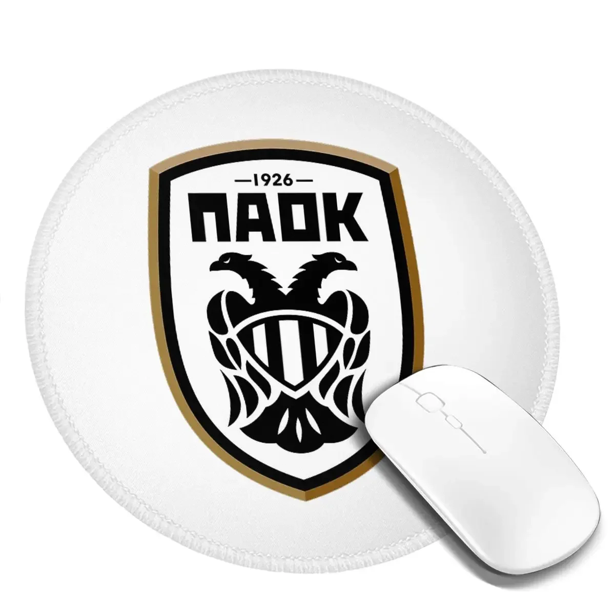 PAOK Greek Football Sports Fans From Thessaloniki Round Mouse Pad Computer Keyboard Mouse Mat Gamer Laptop Desk Mat