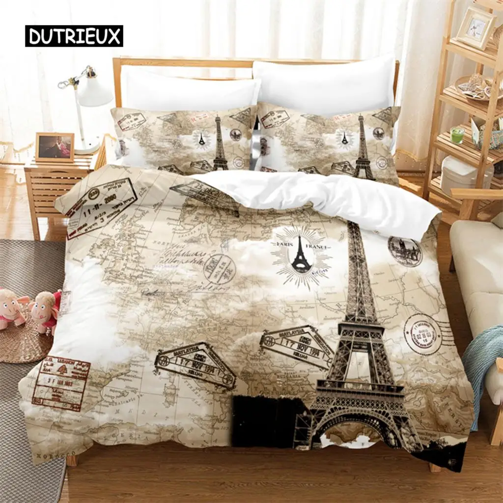 

Eiffel Tower Bedding Set Duvet Cover Set 3d Bedding Digital Printing Bed Linen Queen Size Bedding Set Fashion Design