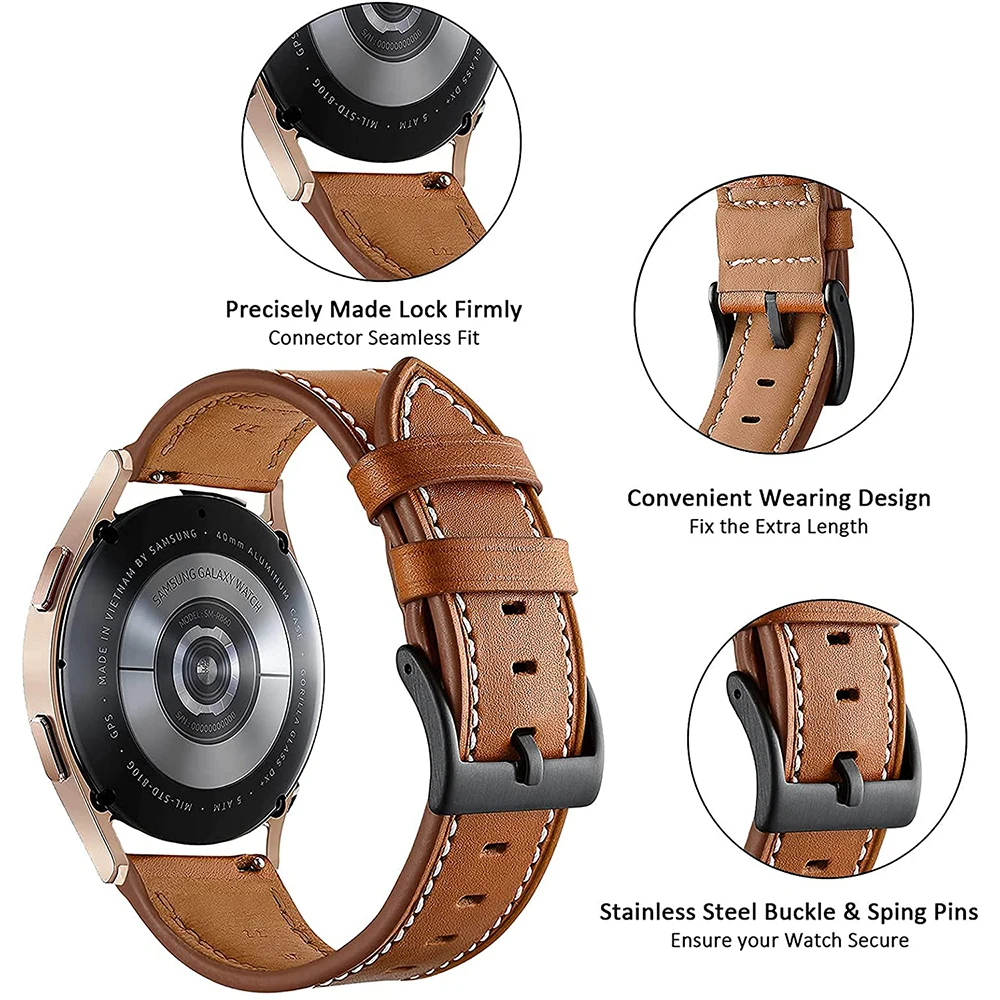 20mm 22mm Leather Strap For Haylou Watch S8 R8 Smart Watch WristBand For Haylou RS4 Plus/LS12 /GST Lite /Solar Plus RT3 Bracelet