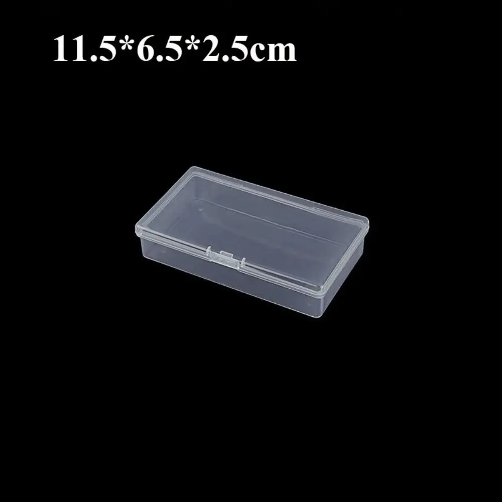 5 Sizse Square Storage Box Plastic Transparent Jewelry Beads Container Sundries Organizer Power Tools Holder