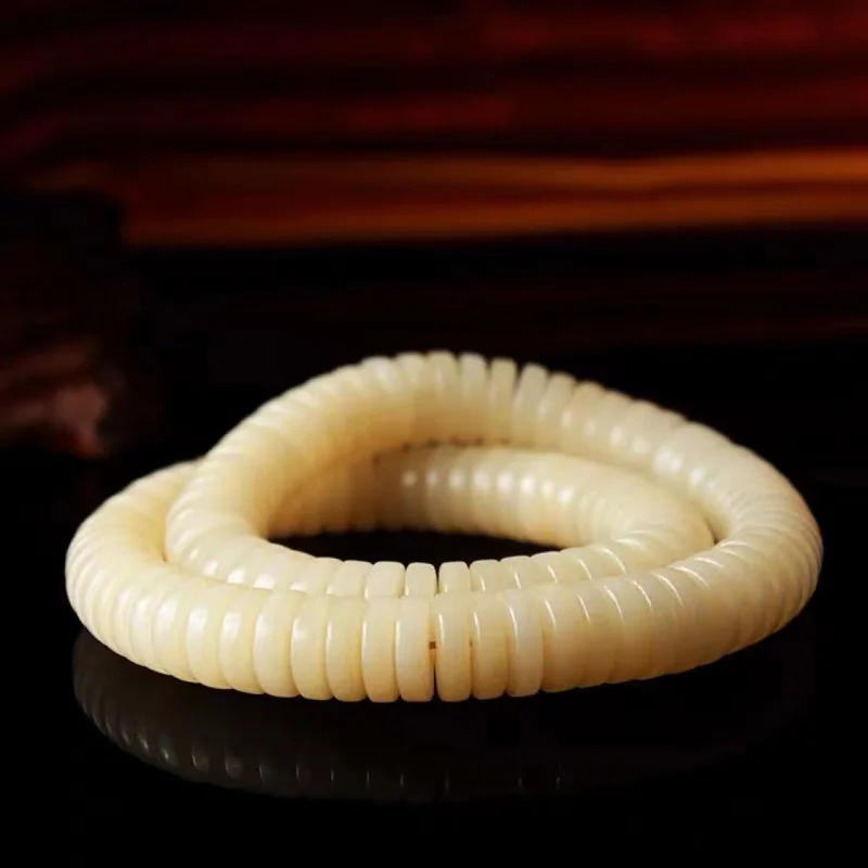 

Буддийские молитвенные четки из натуральной верблюжьей кости, 12 мм, 108 бусин прямой огранки, в тибетском стиле, унисекс-браслет.