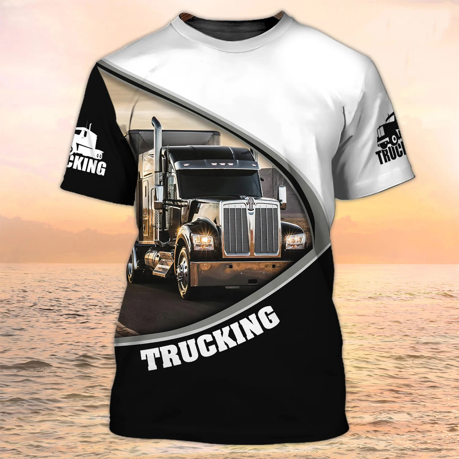 Trucker T-Shirts Trucking 3D Print Men's O-Neck Short Sleeve T Shirt Oversized Street Truck Tees Harajuku Unisex Tops Clothing